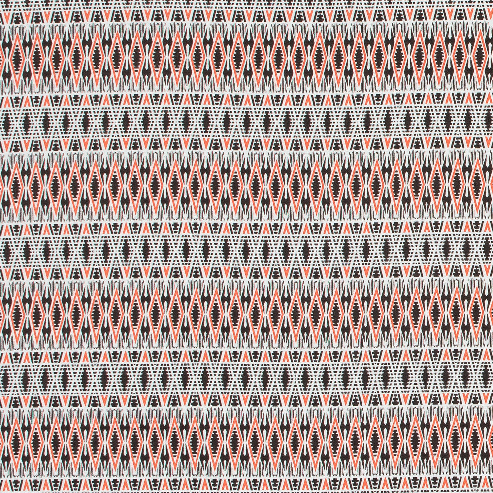 Red Orange Geometric Stretch Cotton Twill - Joann Fabrics