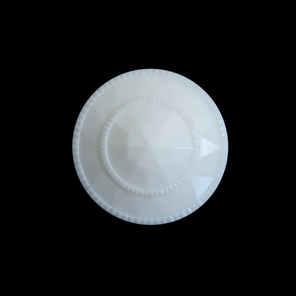 Italian White Beveled Shank Back Button - 36L/23mm - Joann Fabrics