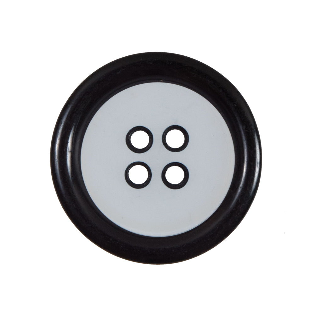 Clear and Black 4-Hole Plastic Button - 44L/28mm - Joann Fabrics