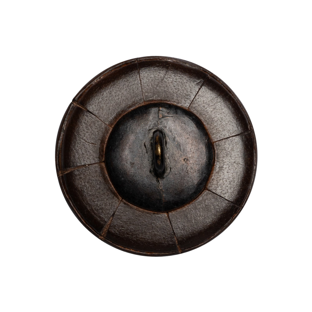 Italian Brown Flat Top Leather Shank Back Button - 40L/25.5mm - Joann Fabrics