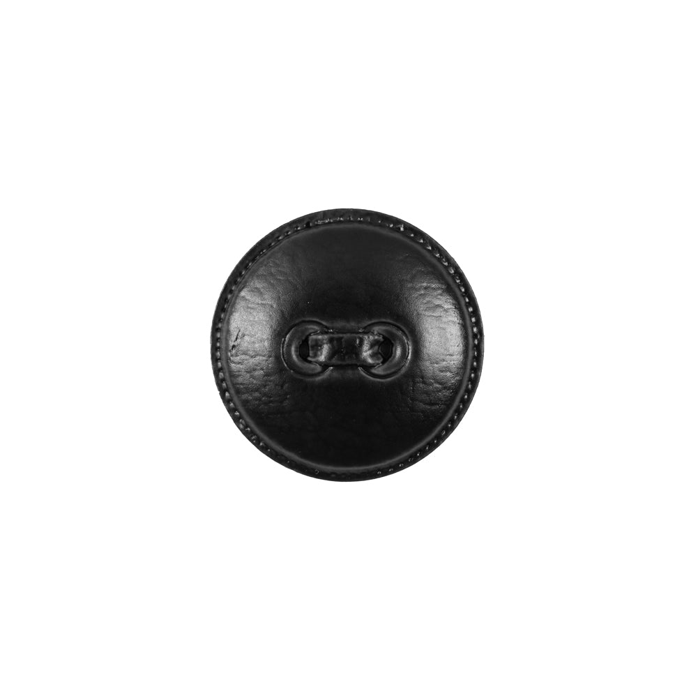 Italian Black Faux Leather Plastic Button - 24L/15mm - Joann Fabrics