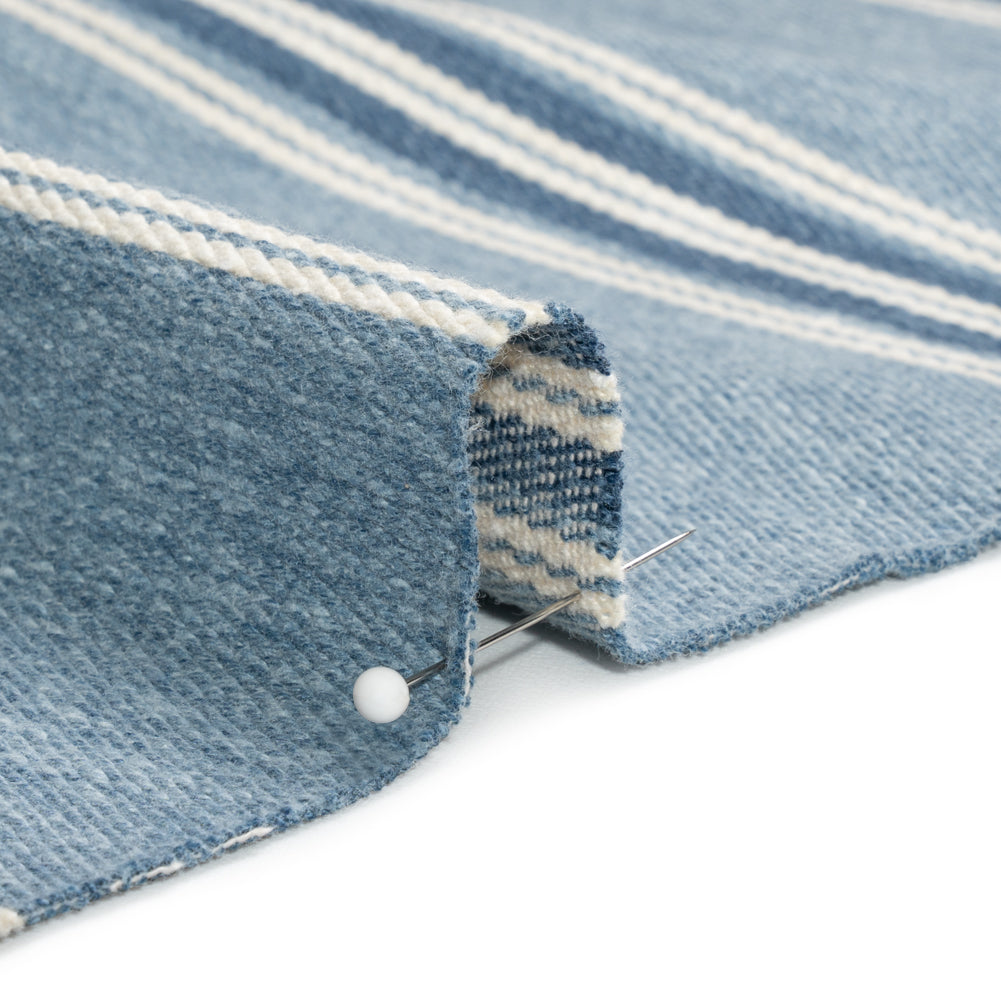Cotton and Polyester Drapery Twill - Denim Striped - British Imported - Joann Fabrics