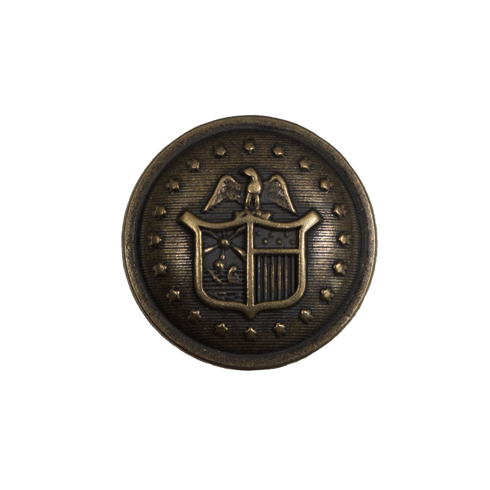 Italian Old Gold Military Shank Back Button - 36L/23mm - Joann Fabrics