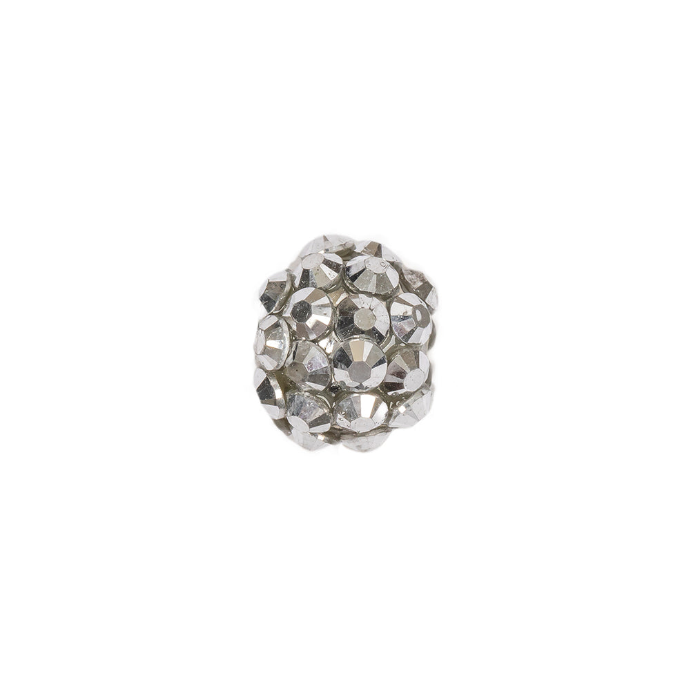 Silver AB Rhinestone and Resin Faceted 12mm Beads - 10pc - Joann Fabrics