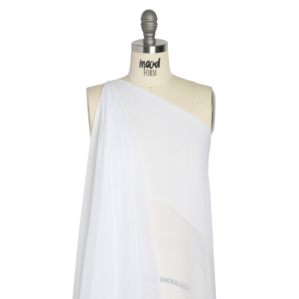 Crinkled Silk Chiffon - Bright White - Premium Collection - Joann Fabrics