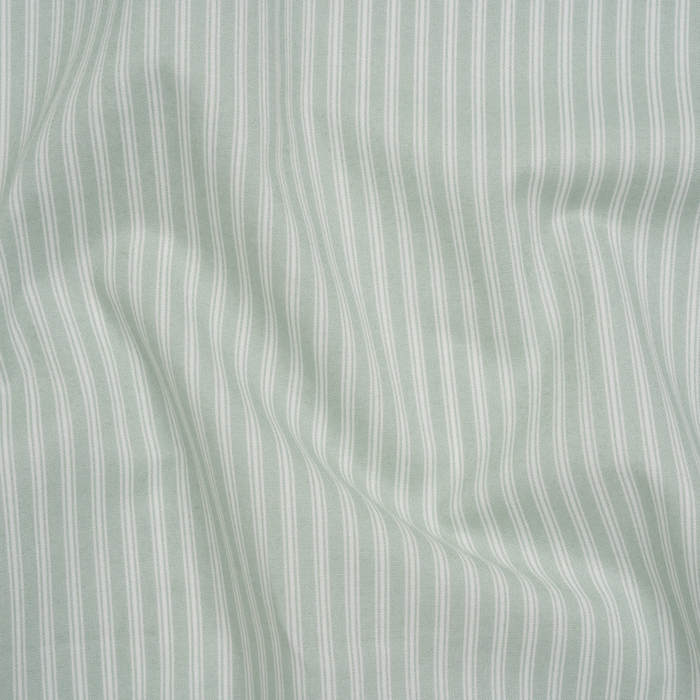Printed Quilting Cotton by Ghazal Razavi for FIGO Studio - Mint Stripes - Nest Collection - Joann Fabrics