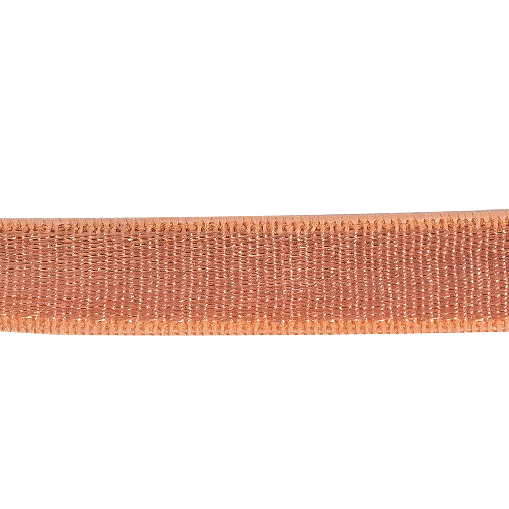 Orange Satin Faced Knit Elastic - 0.375