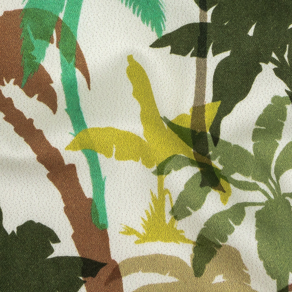 Mood Exclusive White Paradise Palms Stretch Cotton Sateen - Joann Fabrics