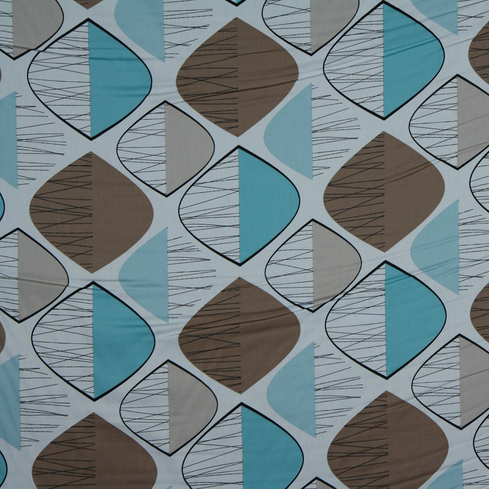 White/Light Teal/Taupe Geometric Prints - Joann Fabrics