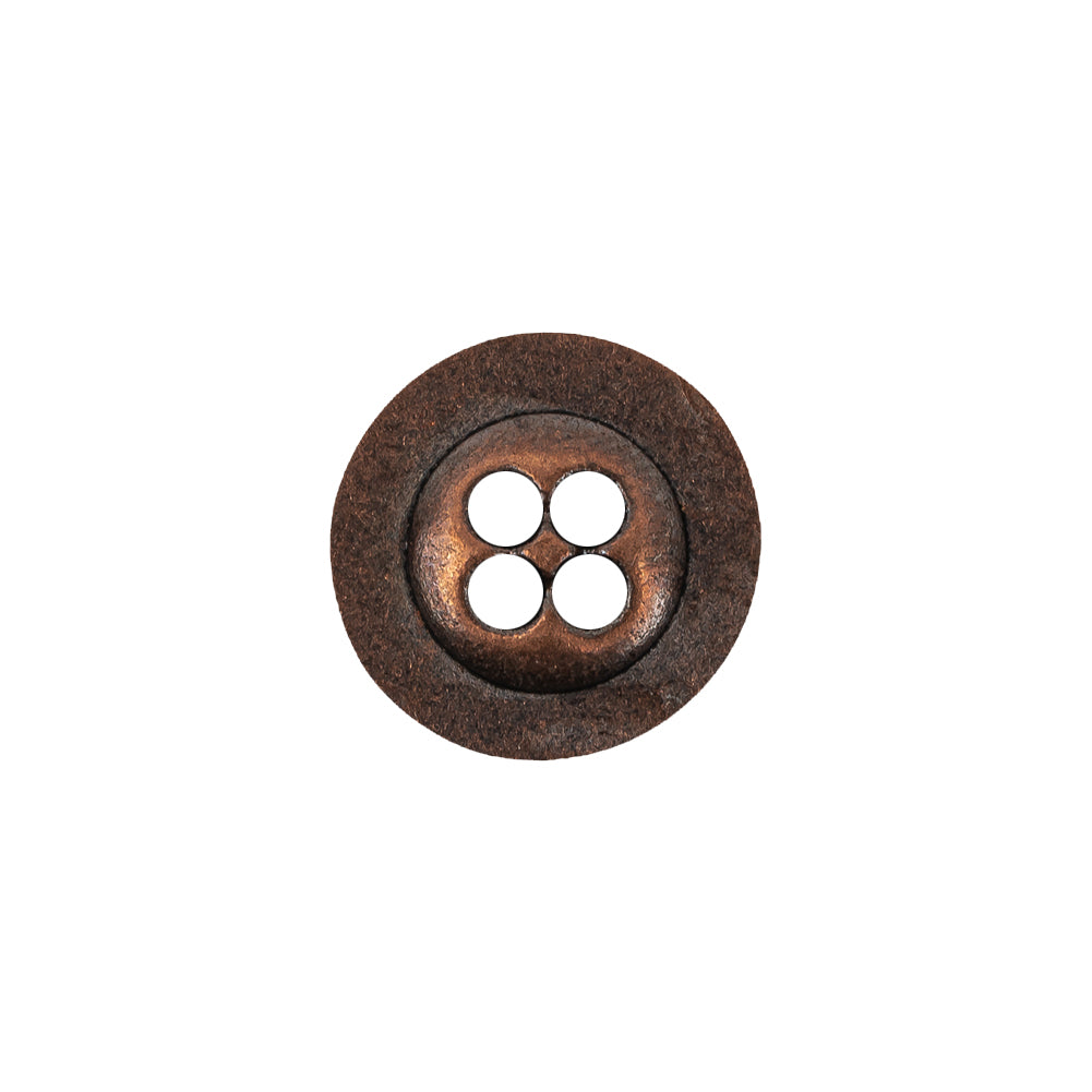 Italian Copper Floral Metal Button - 24L/15mm - Joann Fabrics