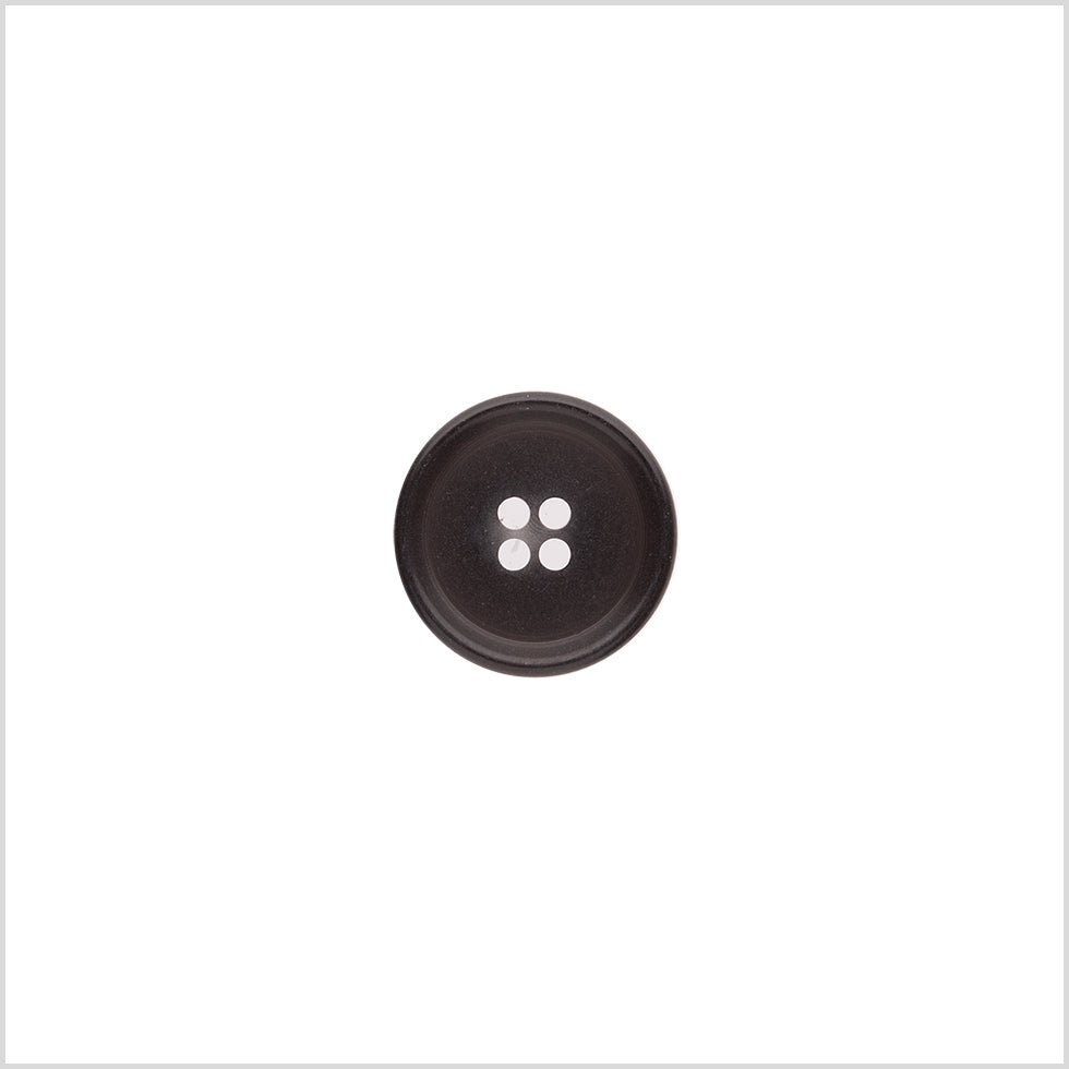Italian Matte Black Rimmed 4-Hole Button - 24L/15mm - Joann Fabrics