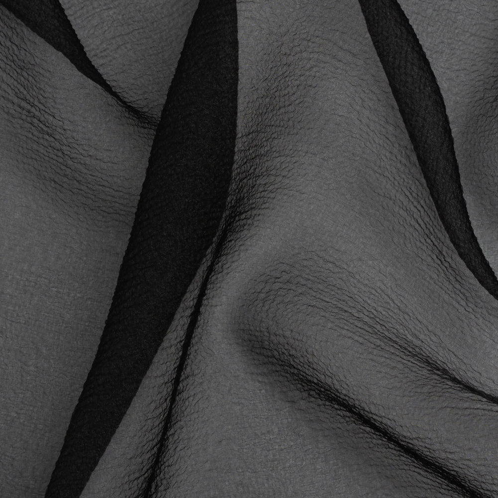 Shimmering Black Bubbly Crinkled Organza Brocade - Joann Fabrics