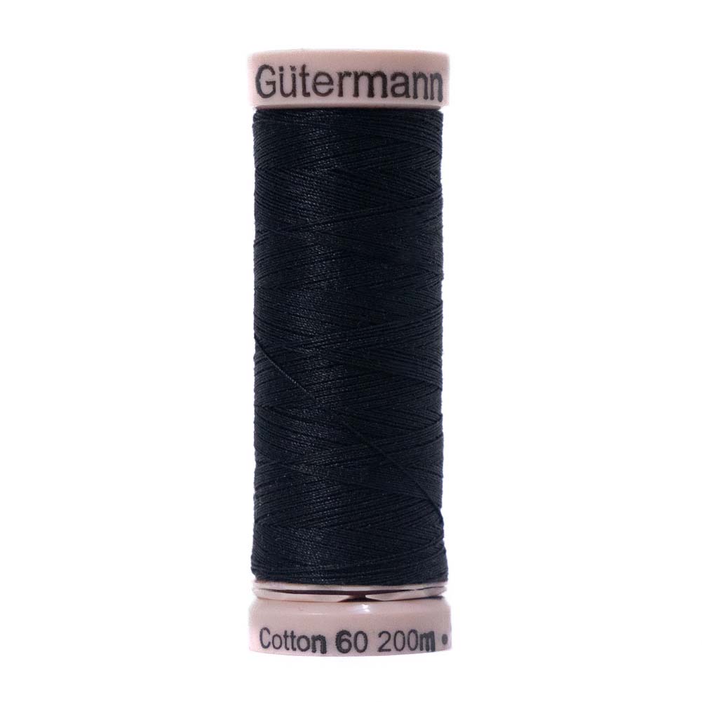 Gutermann 60 Wt Natural Cotton Thread 200m - 1001 Black - Joann Fabrics