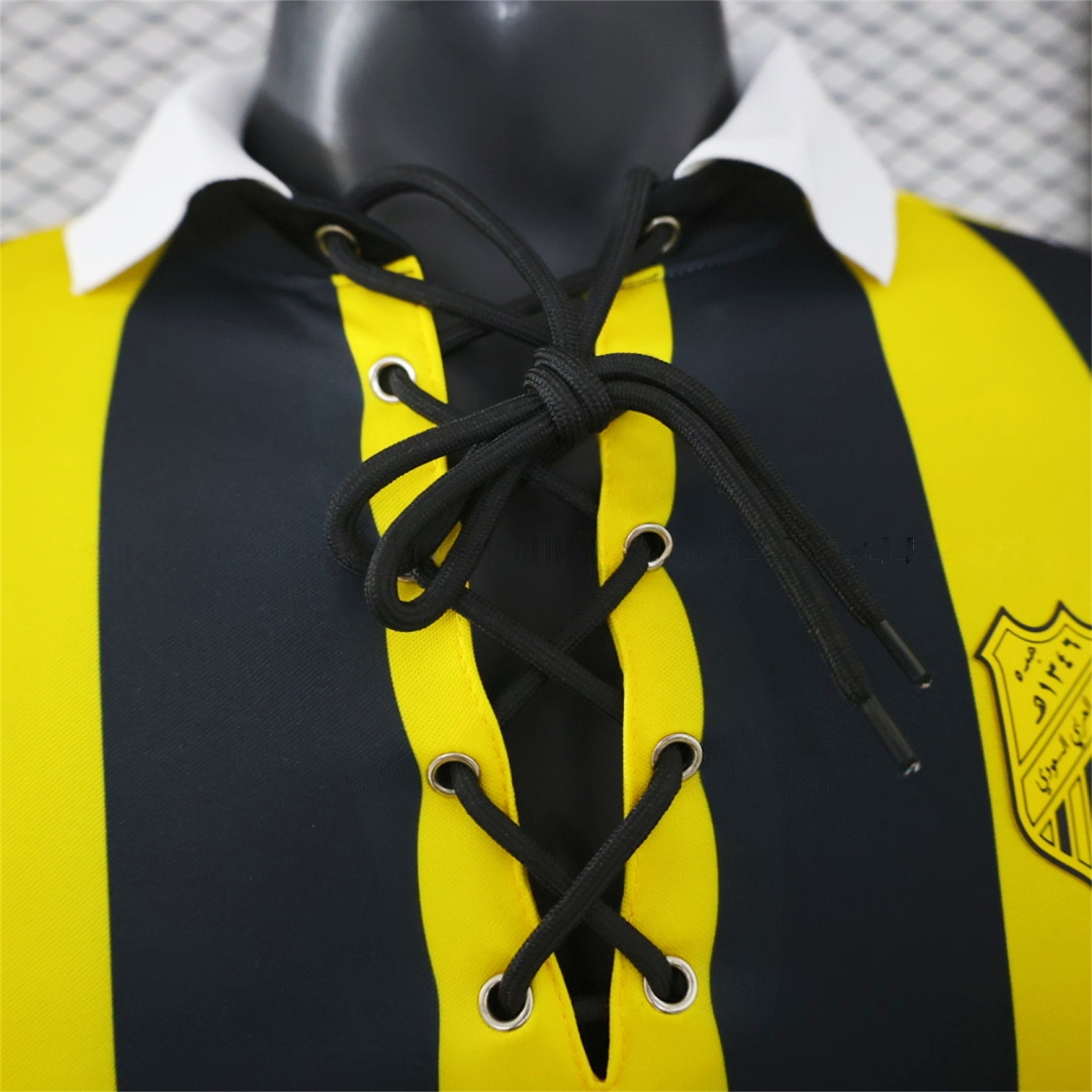Al Ittihad Jeddah United 26-27 Yellow Black Stripes Special Jersey - Player Version - UnitedFutballJersey