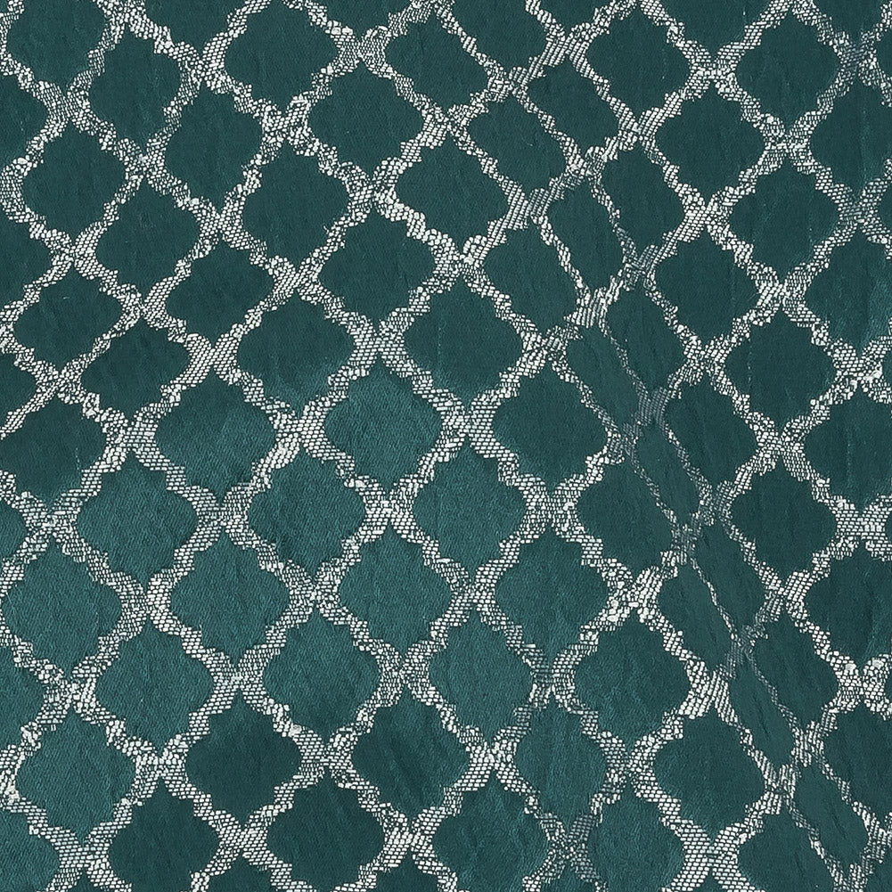 Drapery Jacquard - Emerald Moroccan Quatrefoil - British Imported - Joann Fabrics