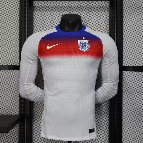 2025/2026 Long Sleeve Player Version England Home Football Jersey 1:1 Thai quality
