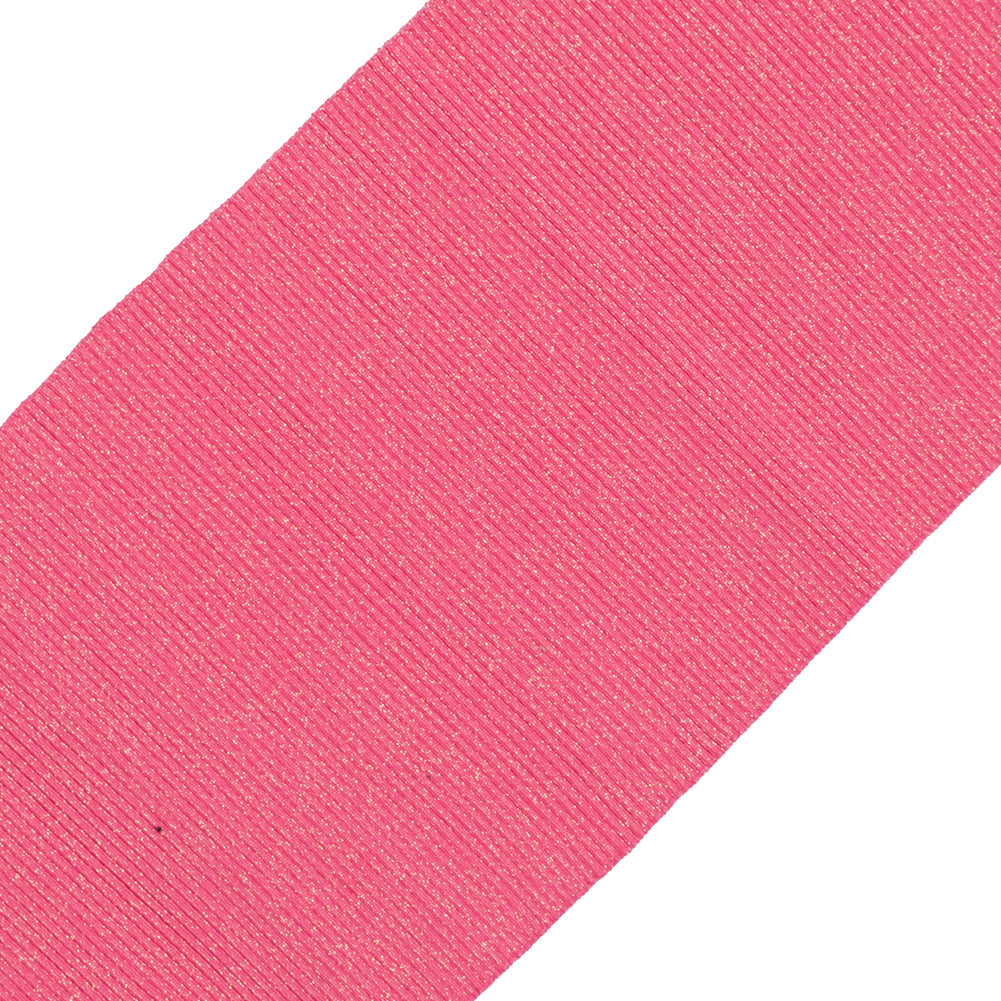 Hot Pink Sparkle Rib Knit Trim - 7