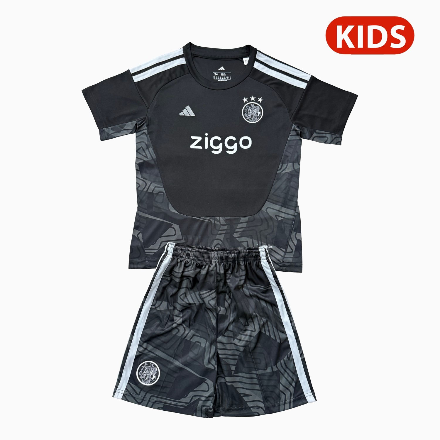 Ajax 26-27 Black Goalkeeper Kids Kit - UnitedFutballJersey