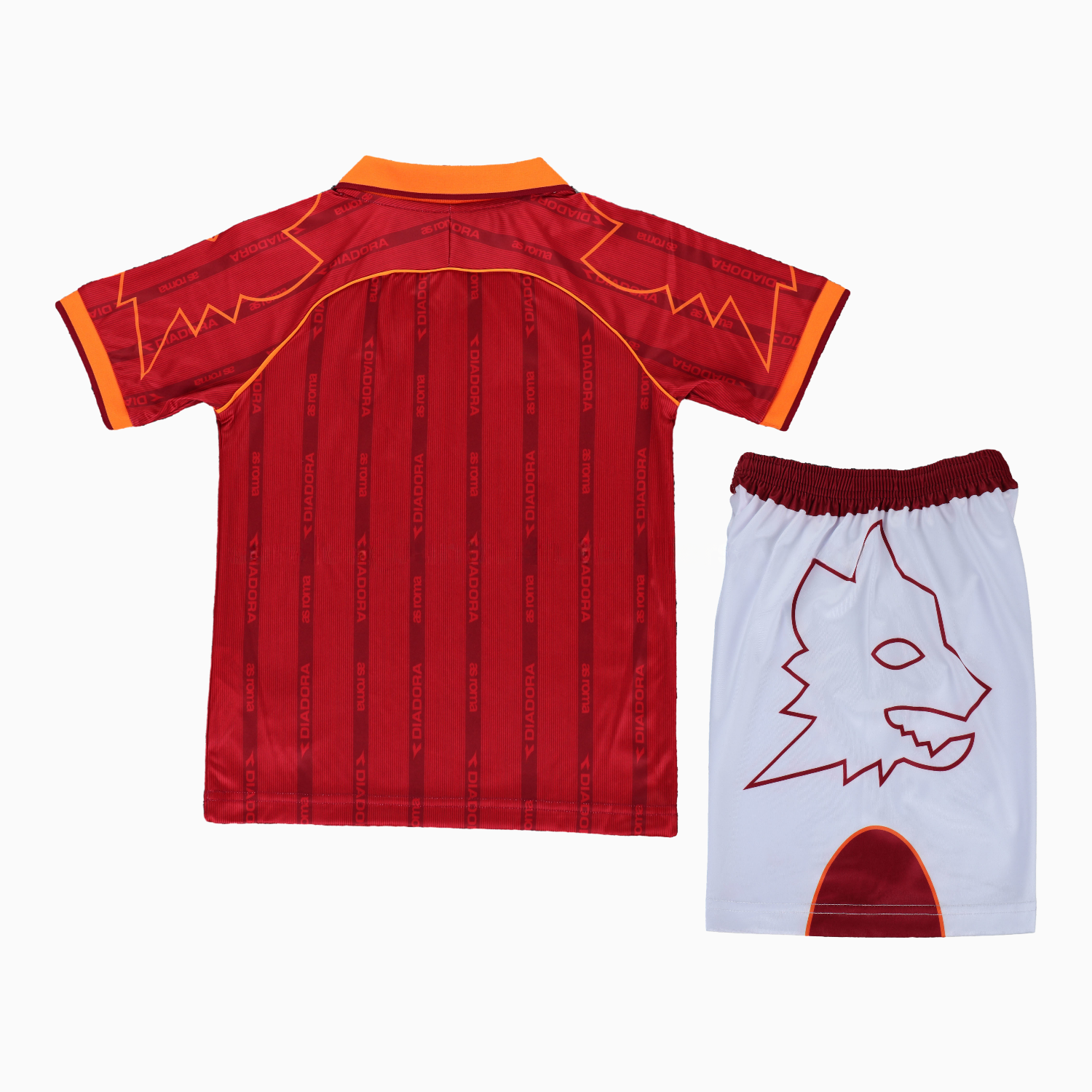 Retro Roma 1999-00 Home Kids Kit - UnitedFutballJersey