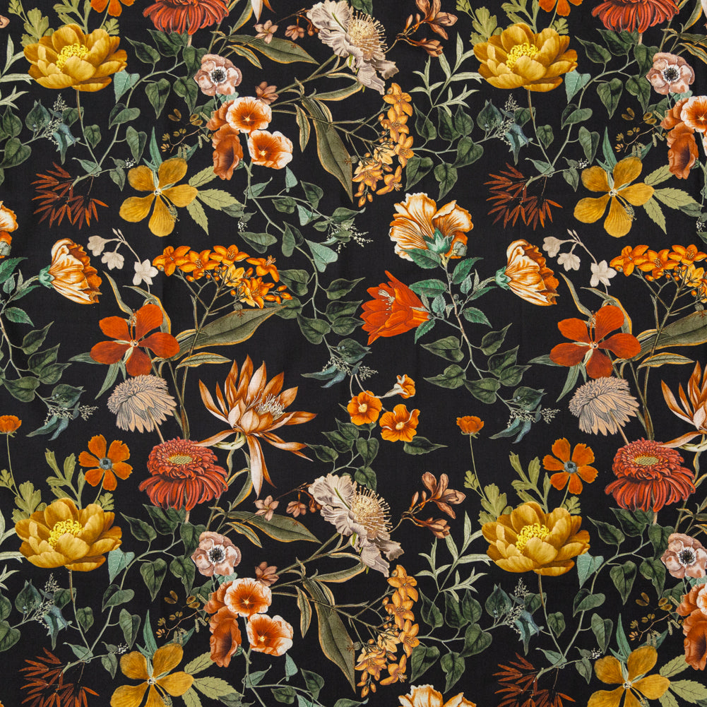 Cotton Voile - Black Floral - Garden of Earthly Delights Print - Mood Exclusive Harvest Collection - Joann Fabrics