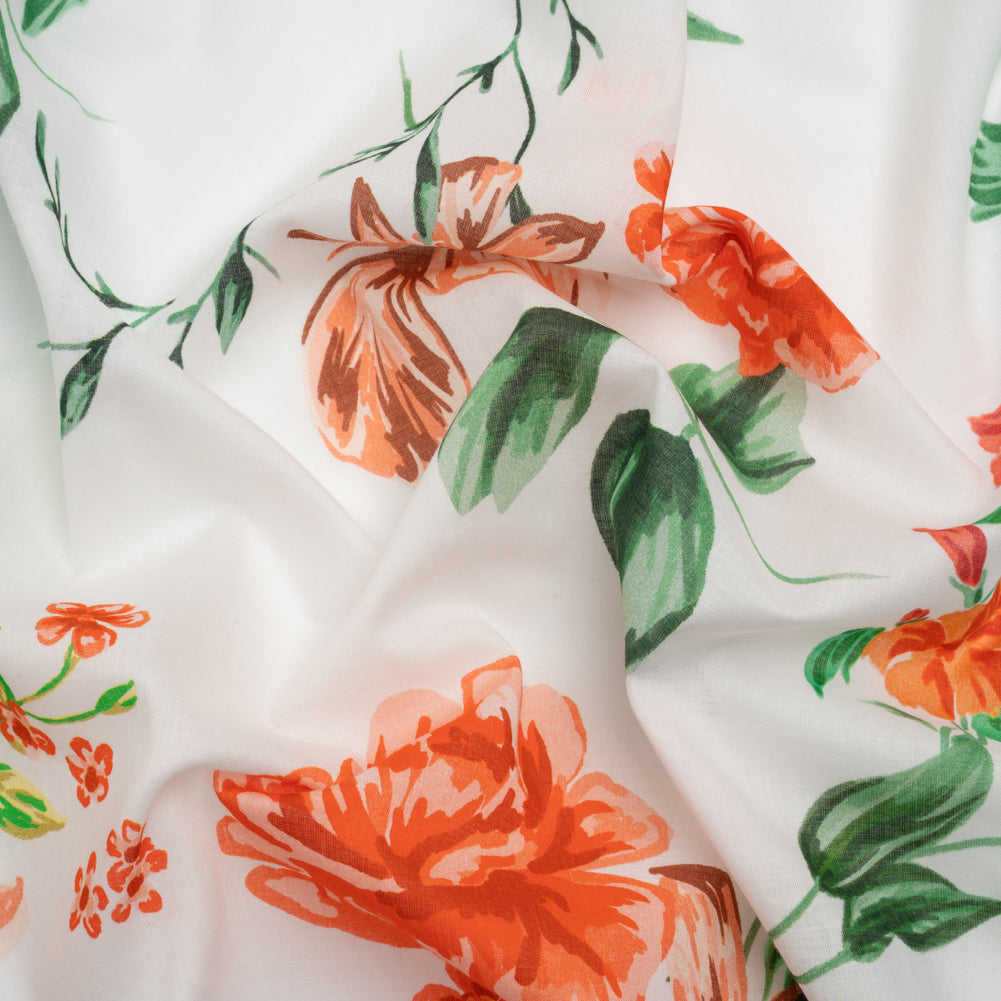 Mood Exclusive Red Roses and Hellos Cotton Voile - Joann Fabrics