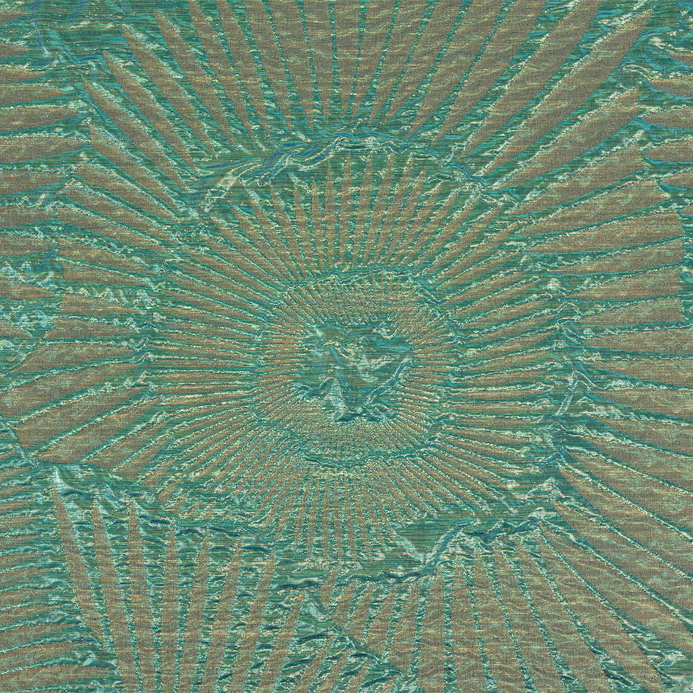 Metallic Iridescent Turquoise, Yellow and Pink Abstract Luxury Brocade - Joann Fabrics