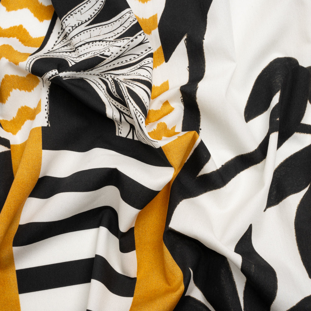 Cotton Poplin Panel - Goldenrod Palm Tree Stripes - Mood Exclusive Bahama Shutter - Joann Fabrics