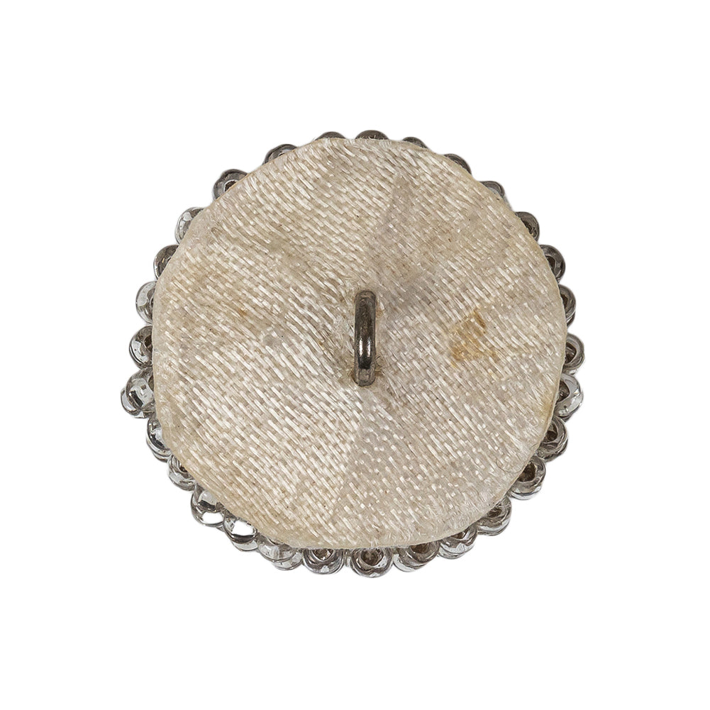 Vintage Silver Lined Seed Beaded Domed Shank Back Button - 42L/27mm - Joann Fabrics