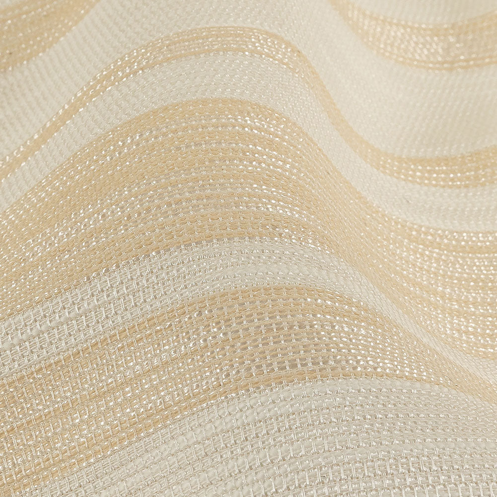 Pale Gold and Ivory Striped Polyester Woven - Joann Fabrics