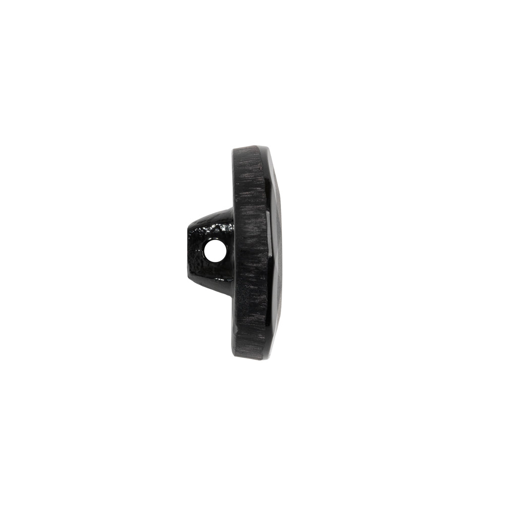 Faceted Glass Shank Back Button - Black Matte Center - 28L/18mm - Joann Fabrics