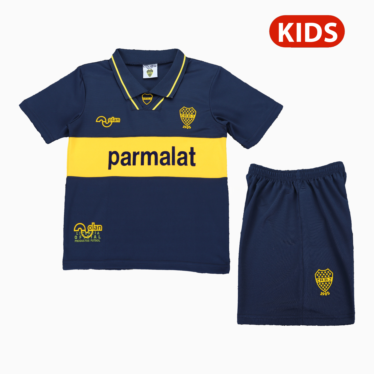 Retro Boca Juniors 1993-95 Home Kids Kit - UnitedFutballJersey