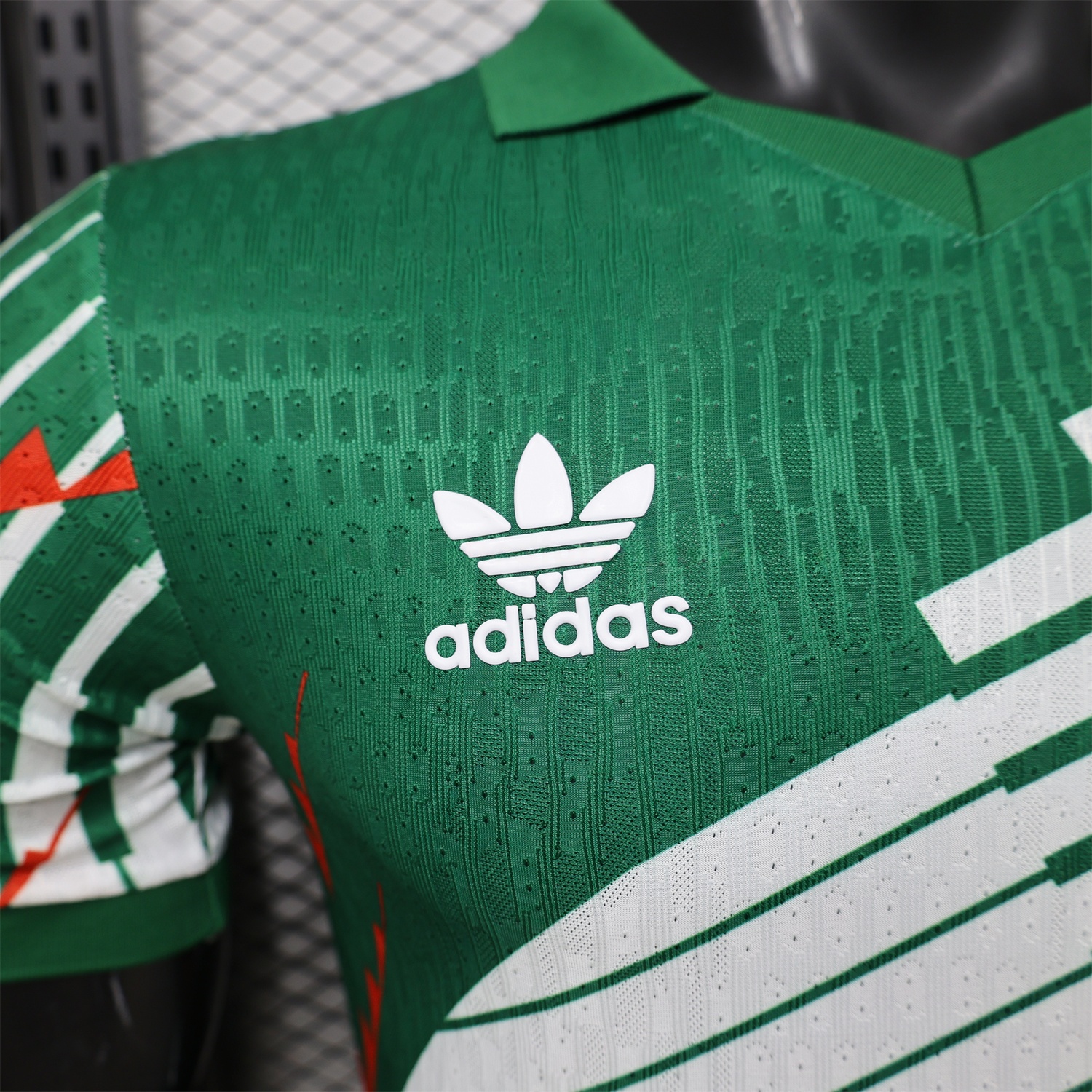 Mexico 2026 Red-White Stripes Green Special Jersey - Player Version - UnitedFutballJersey