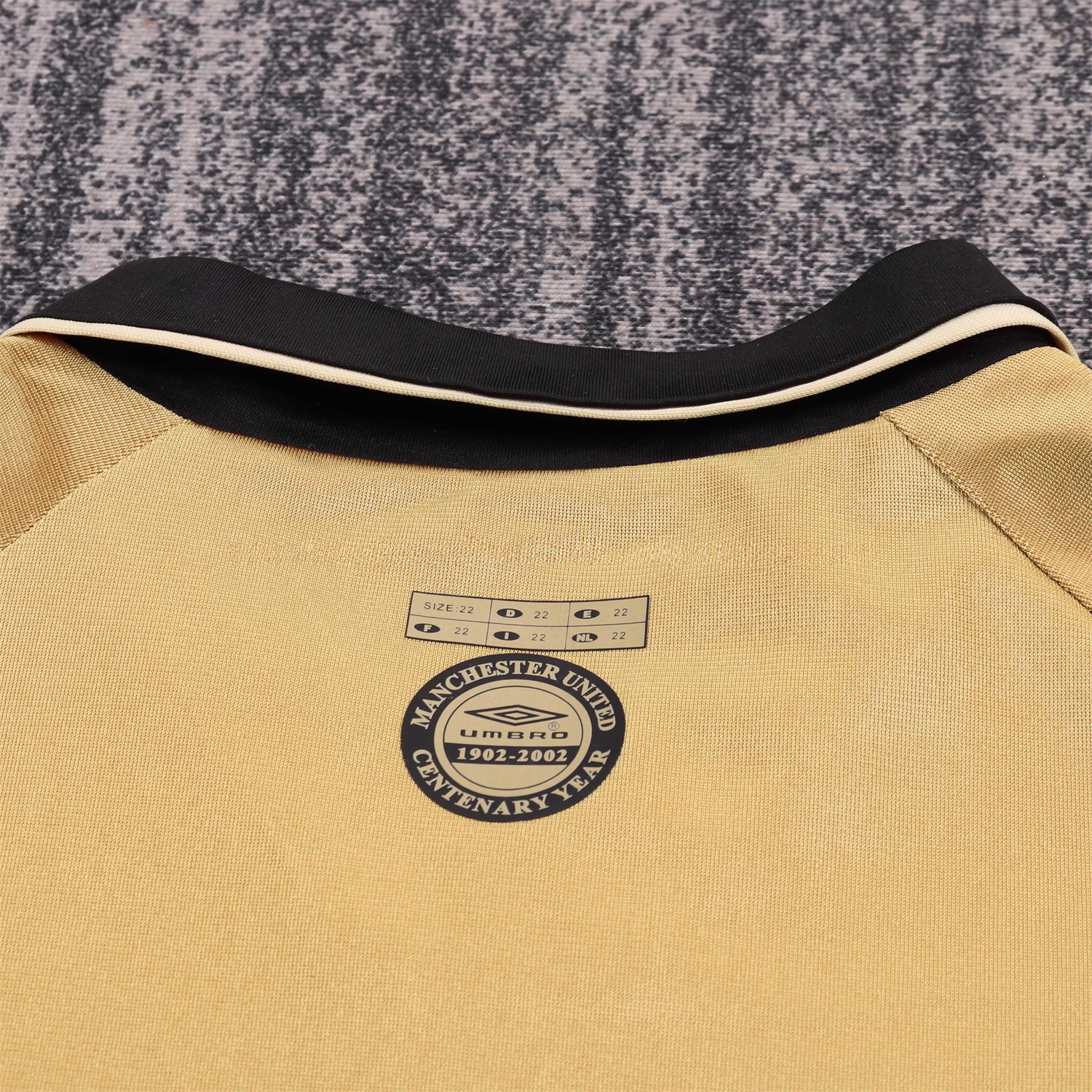 Retro Manchester United 2001-02 100th Centery Kids Kit - Yellow - UnitedFutballJersey