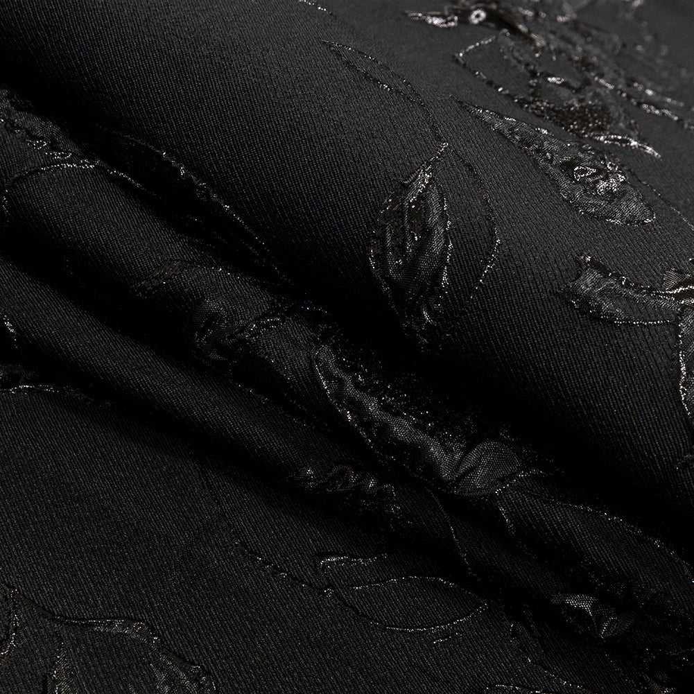 Metallic Black Floral Luxury Brocade - Joann Fabrics