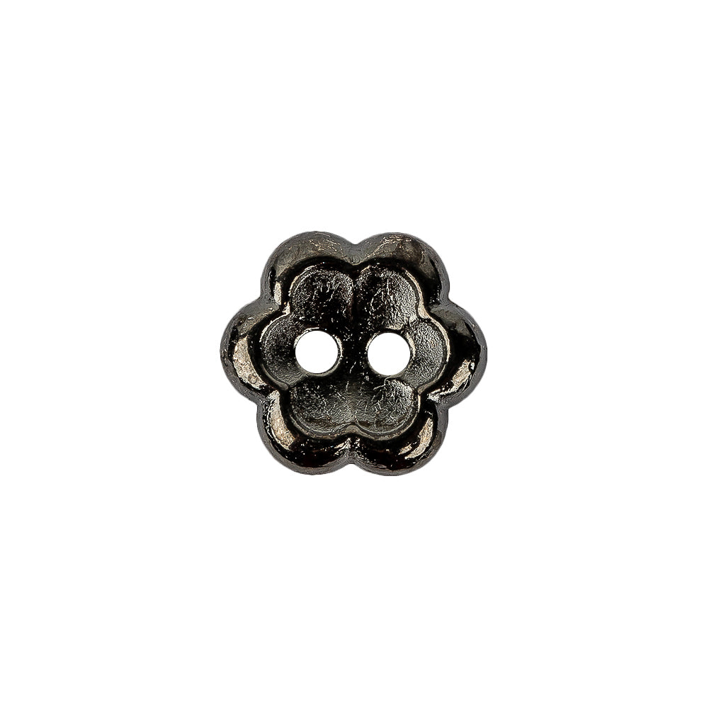 Gunmetal Concave 2-Hole Metal Flower Button - 24L/15mm - Joann Fabrics
