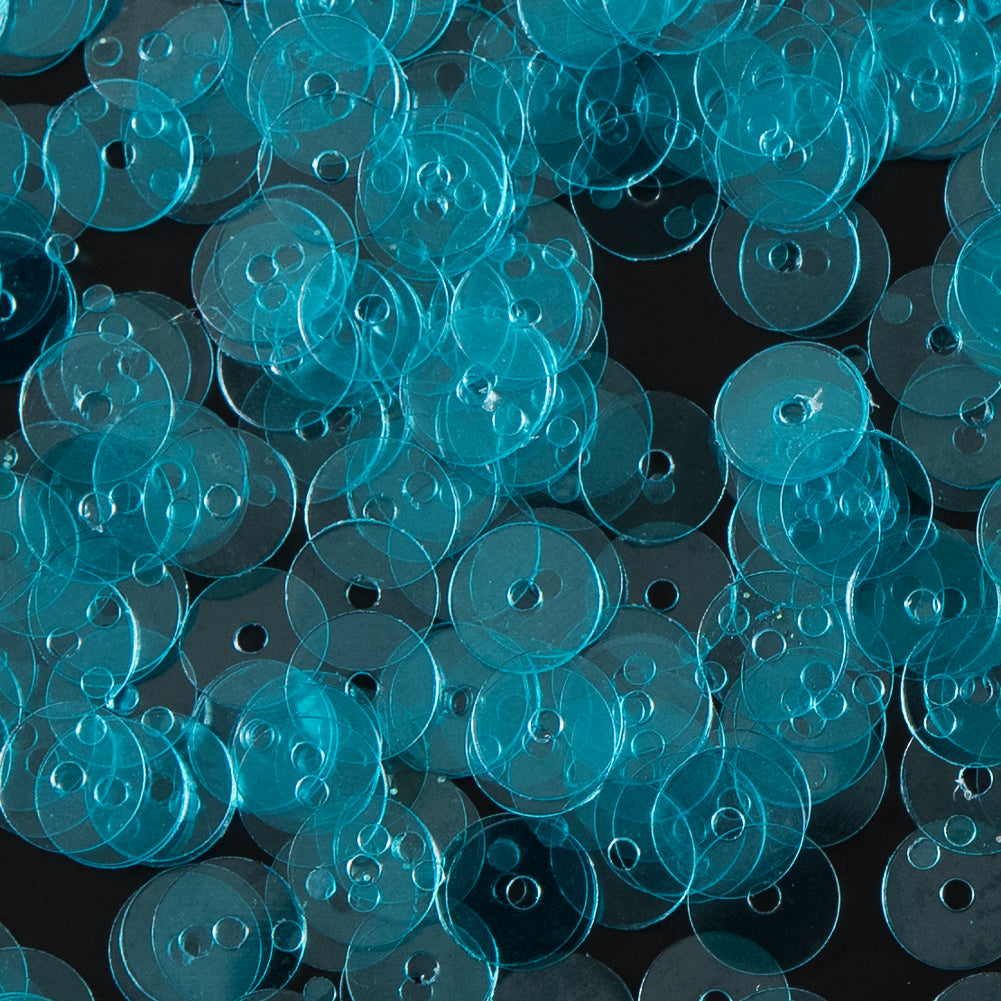 Bag of Turquoise Transparent Bright Loose Sequins - 6mm - Joann Fabrics