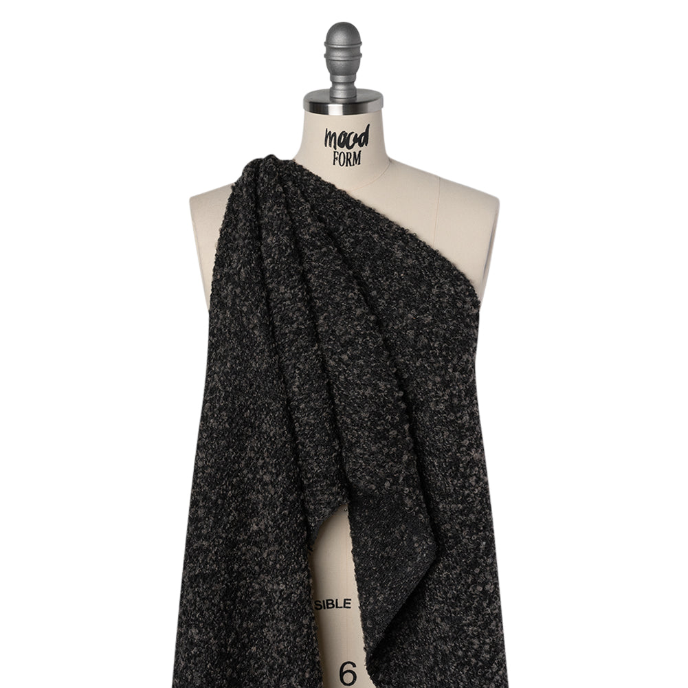 Wool Blend Boucle Tweed - Black and Brown - Joann Fabrics