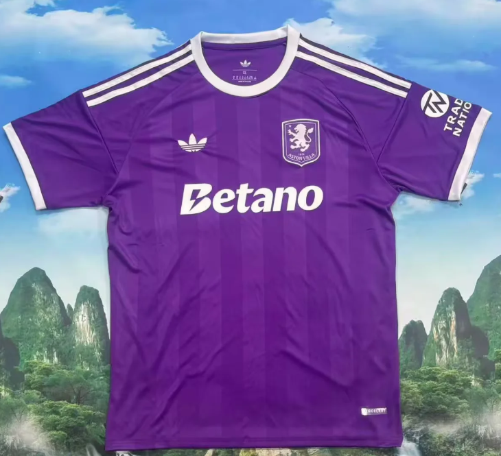 2025/2026 Aston Villa Goalkeeper Purple Football Shirt 1:1 Thai Quality