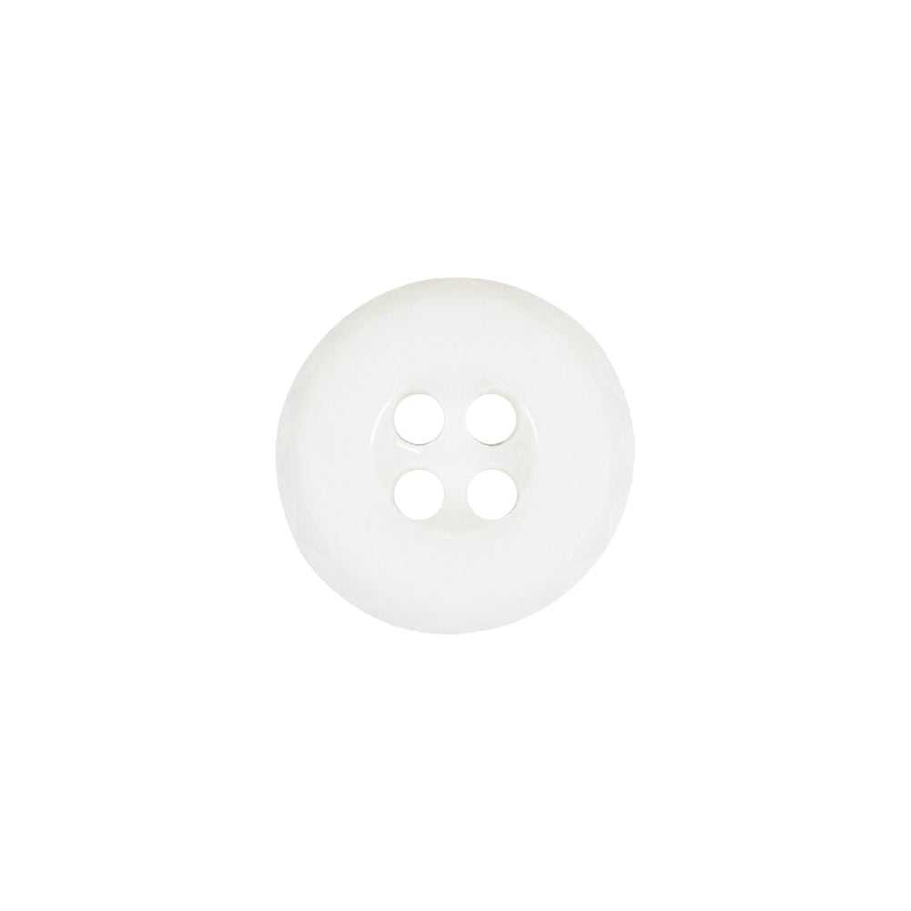 Italian White Faceted 4-Hole Nylon Button - 24L/15mm - Joann Fabrics