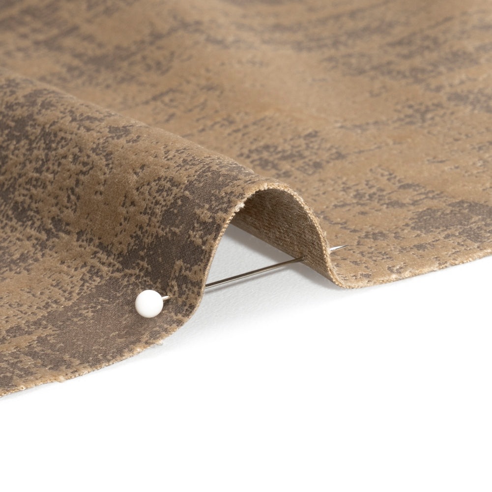 Kasa Tan Crosshatching Embossed Knit Velvet - Joann Fabrics