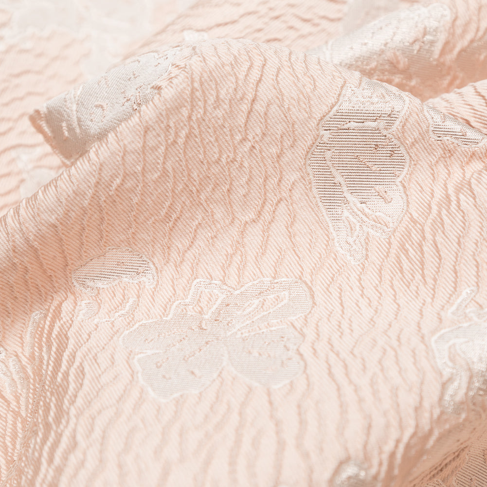 Metallic Dusty Pink and Linen Floral Luxury Brocade - Joann Fabrics