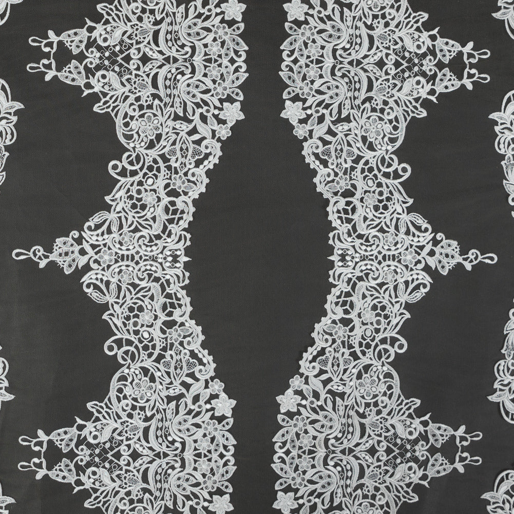 Embroidered Lace - Off-White Floral on Nude - Joann Fabrics