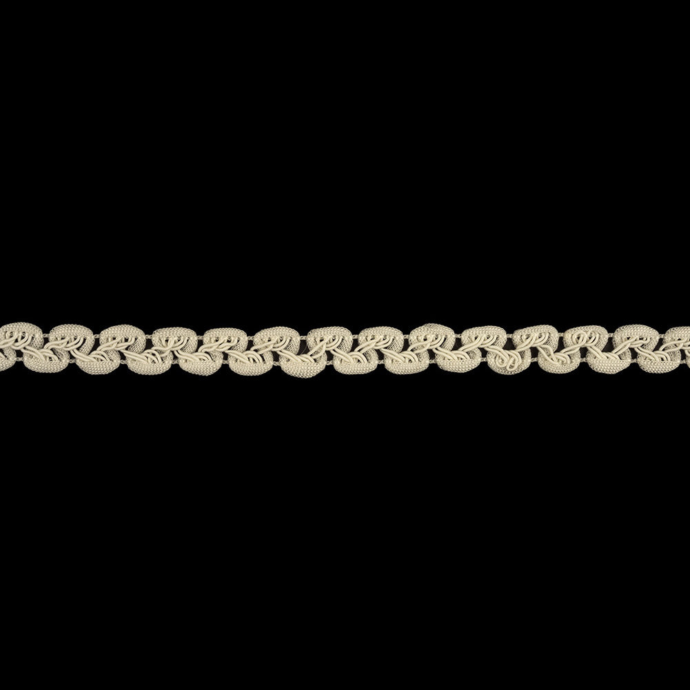 Cannoli Cream Loops and Waves Braided Trim - 0.5