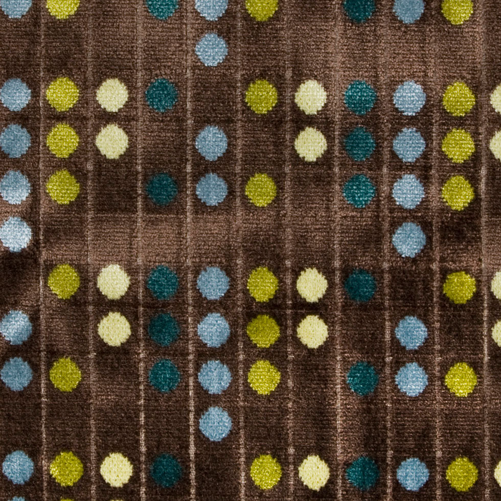 Brown/Blue Polka Dots Chenille - Joann Fabrics