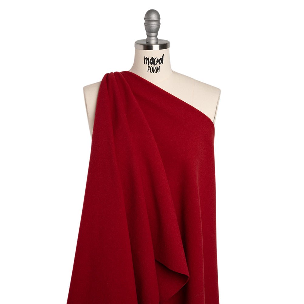 Wool and Cashmere Coating Made in Italy - Red - Alberini Collection - Joann Fabrics