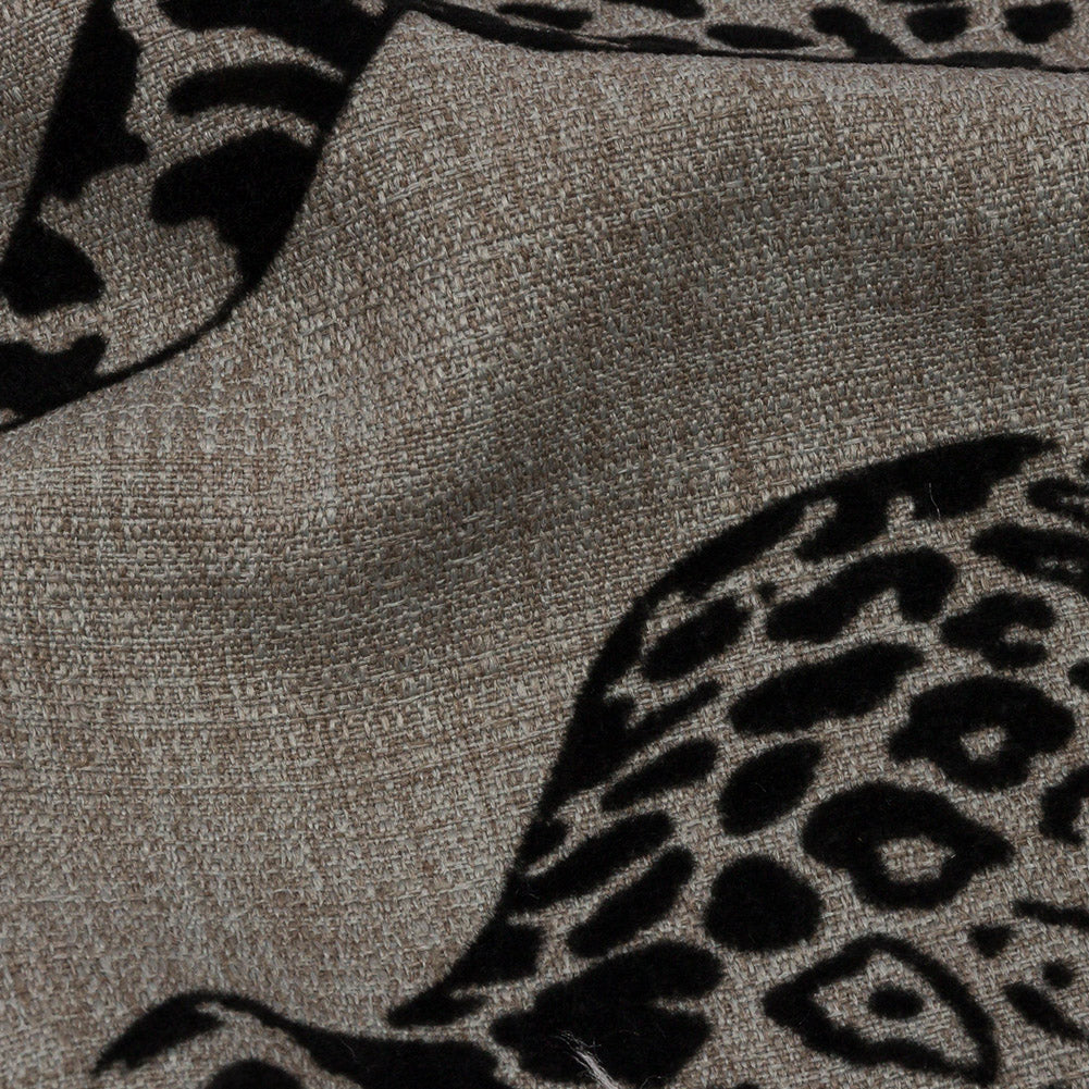 Flocked Polyester Drapery Woven - Slate Jaguars - British Imported - Joann Fabrics