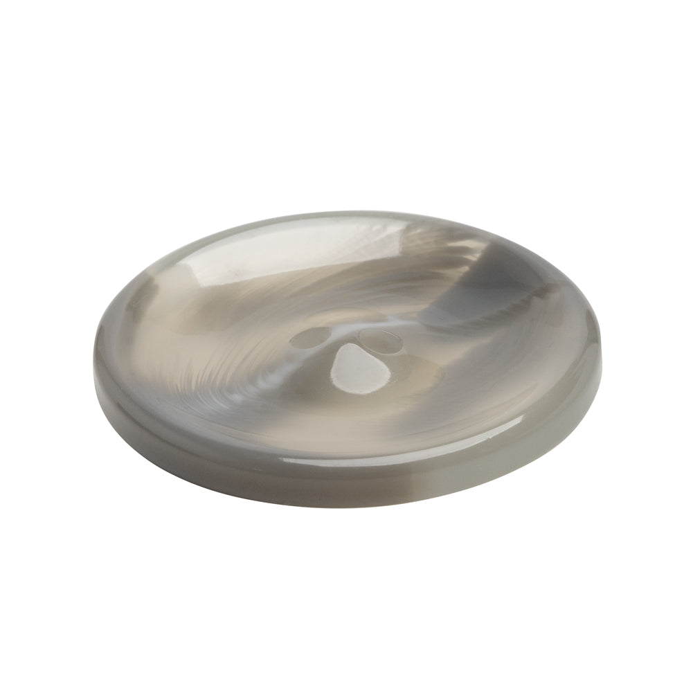 Plastic 2-Hole Button - 44L/28mm - Translucent Gray Swirl Dish Shaped with Raised Center - Joann Fabrics
