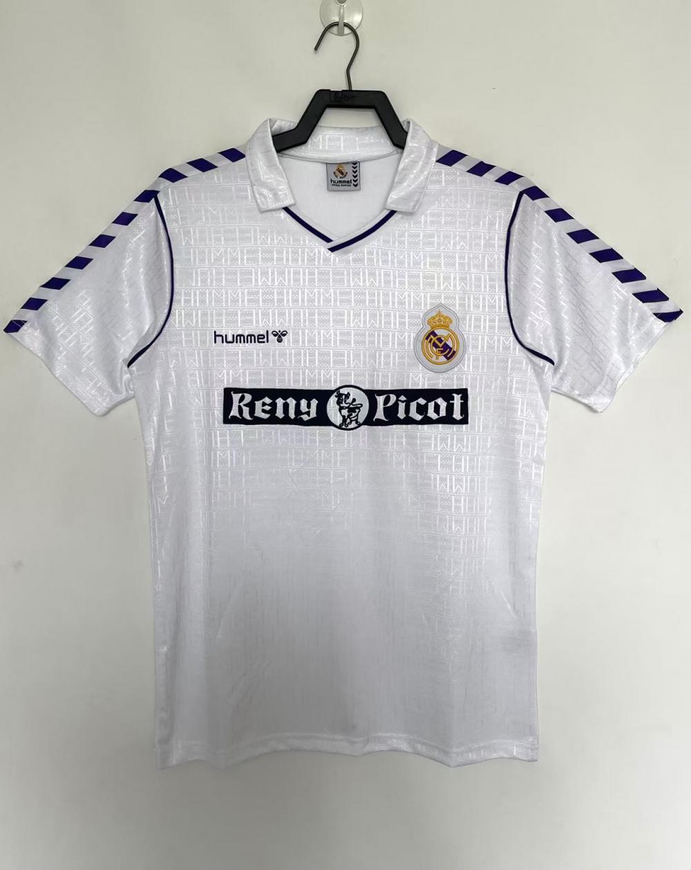 1988-1990 Retro Real Madrid Home Soccer Jersey 1:1 Thai Quality