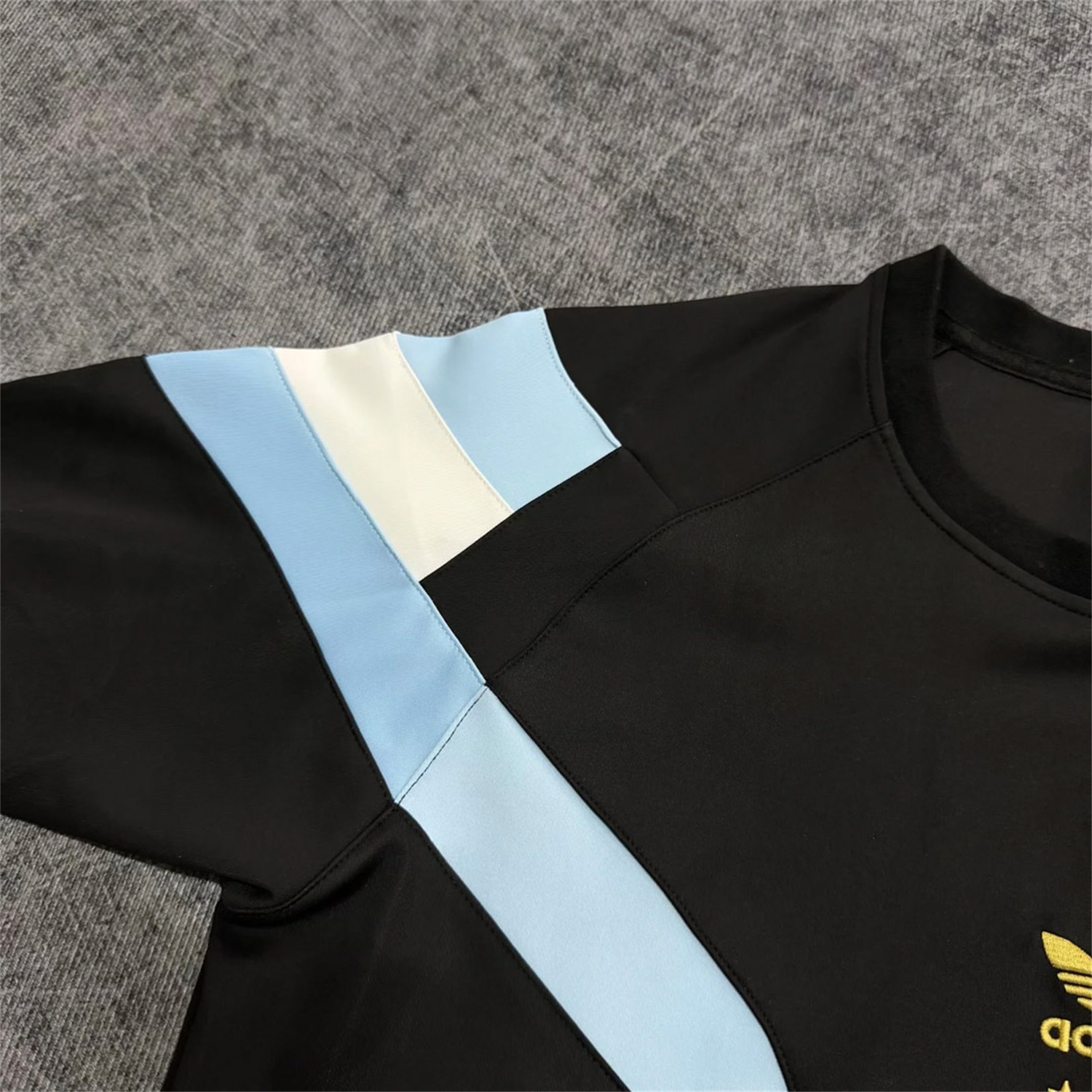 Argentina 2026 Black With Blue Stripes Training Jersey - Fans Version - UnitedFutballJersey