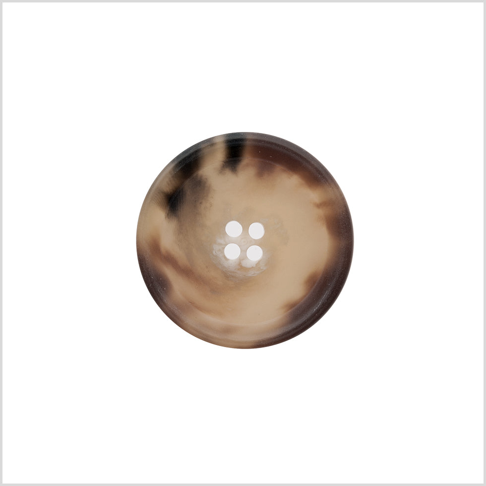 Italian Matte Light Brown Rimmed 4-Hole Button - 40L/25.5mm - Joann Fabrics